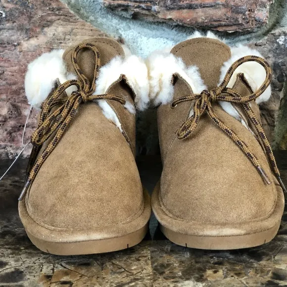 NEW BEARPAW Girls Kory Low Top Moccasin Boots