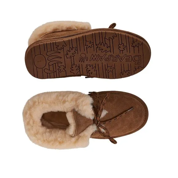 NEW BEARPAW Girls Kory Low Top Moccasin Boots