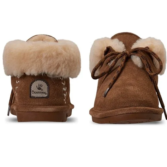 NEW BEARPAW Girls Kory Low Top Moccasin Boots