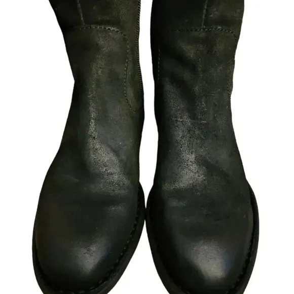 New Born Knee high Bley Black Suede Boot Sz 5.5 dark academia Whimsigoth Indie