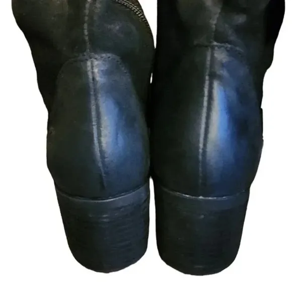 New Born Knee high Bley Black Suede Boot Sz 5.5 dark academia Whimsigoth Indie