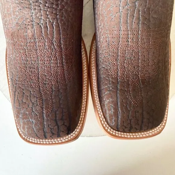 NEW Capitan ENID Mens Cowboy Boots 10 D Western Square Toe Brown Leather