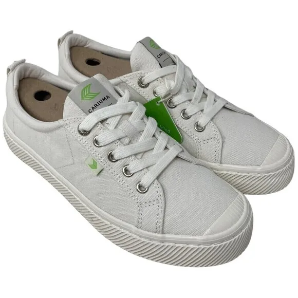 NEW Cariuma OCA Low Sneaker Men's Size 8 Off White Canvas Shoes Women's 9.5