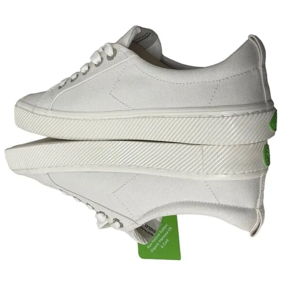 NEW Cariuma OCA Low Sneaker Men's Size 8 Off White Canvas Shoes Women's 9.5