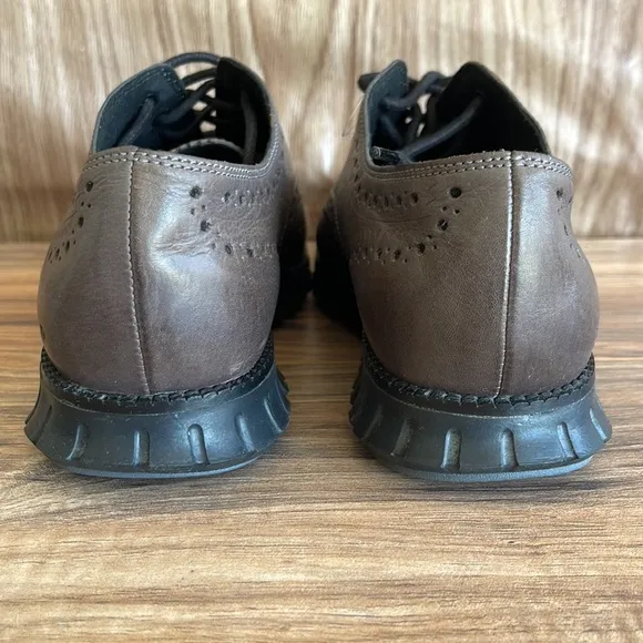 New Cole Haan Men's Zerogrand Wing Oxford, british tanBrown Leather Brogue Shoes