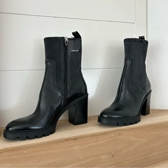 New Dolce Vita Marni H2O Patent Heeled Boots