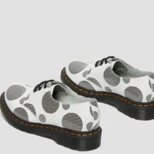 New Dr Martens 26877 Polka Dot Smooth Leather Oxford Shoes