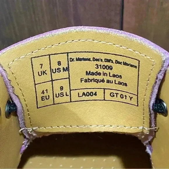 NEW Dr Martens Perfect Pink 1461 Smooth Leather Oxford Shoes EU 41 L9