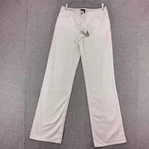 NEW! Eileen Fisher Straight Leg Jeans Womens Size XS White Stretch Canvas Undyed