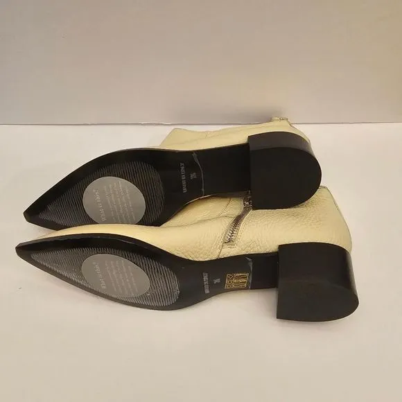 NEW Everlane Ankle Boot/ The Boss Bootie in Bone/ Italian Leather /Size 7.5