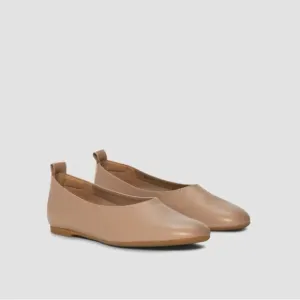 NEW EVERLANE THE day Glove Leather Flats in Tan
