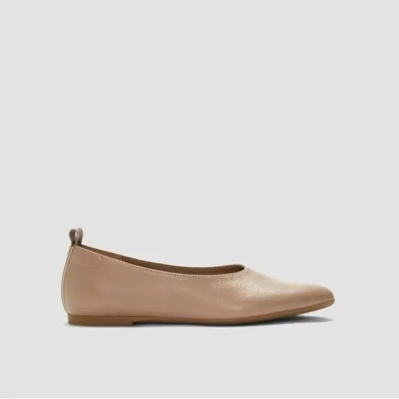 NEW EVERLANE THE day Glove Leather Flats in Tan