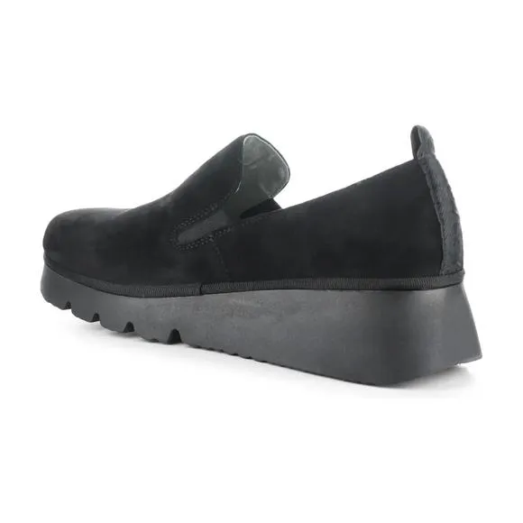 NEW FLY LONDON women's pece wedge shoe in black