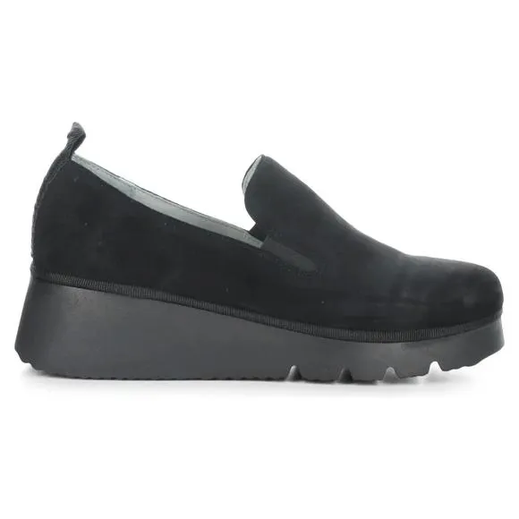 NEW FLY LONDON women's pece wedge shoe in black