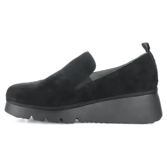 NEW FLY LONDON women's pece wedge shoe in black