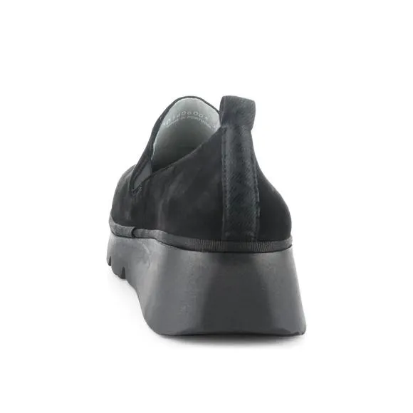 NEW FLY LONDON women's pece wedge shoe in black