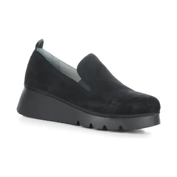 NEW FLY LONDON women's pece wedge shoe in black