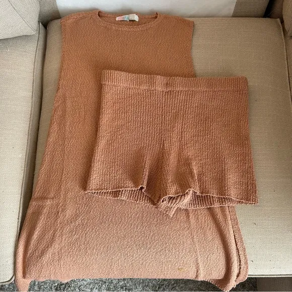 NEW Free People Miranda Sweater Co-Ord Two-Piece Set - Aged Terracotta Medium