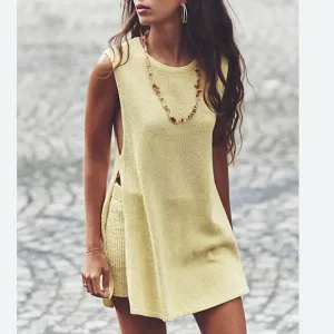 NEW Free People Miranda Sweater Co-Ord Two-Piece Set - Mellow Yellow XSmall