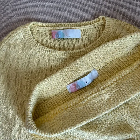 NEW Free People Miranda Sweater Co-Ord Two-Piece Set - Mellow Yellow XSmall
