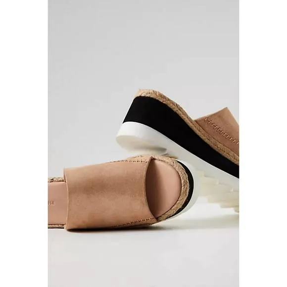 NEW FREE PEOPLE women's santorini espadrille sandal in rose gold