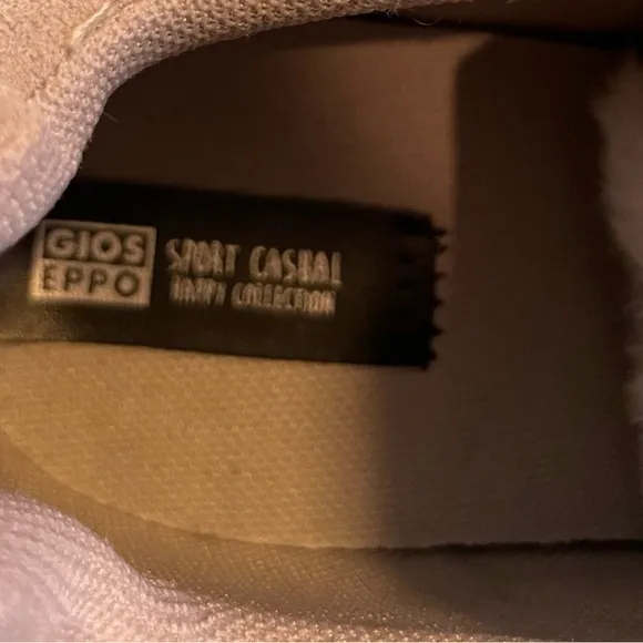 New Gioseppo Anthropologie Tan / Gold Metallic - Fur‎ Wedge Sneakers Shoes 8.5