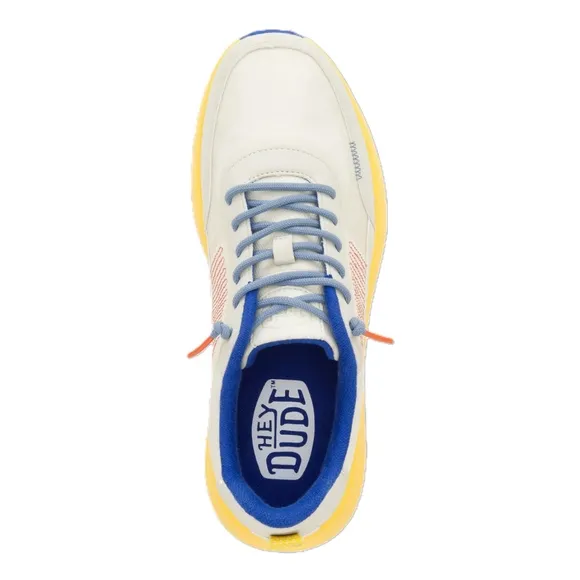 NEW Hey Dude Sirocco Alta Neon Heather Grey Yellow Shoes Slip On Men US Size 13