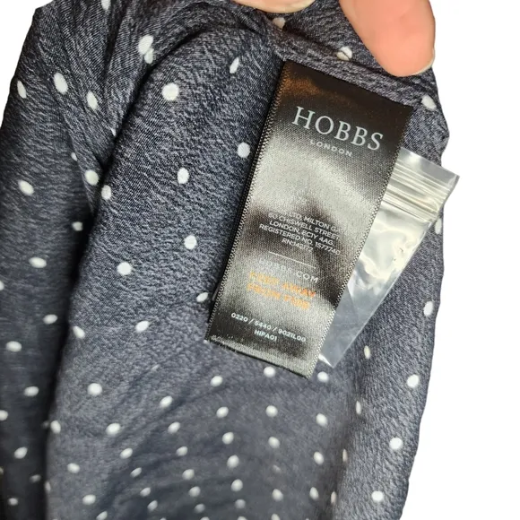 NEW Hobbs London Mini Dot Button Front Spot Midi Dress