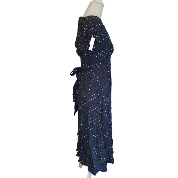 NEW Hobbs London Mini Dot Button Front Spot Midi Dress
