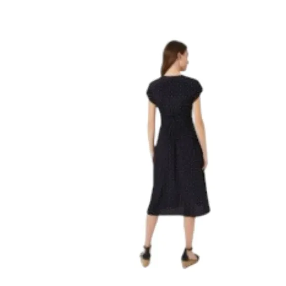 NEW Hobbs London Mini Dot Button Front Spot Midi Dress