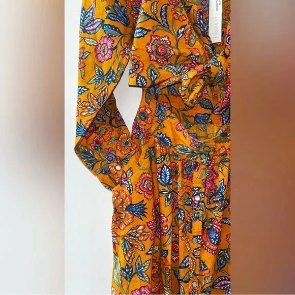 New House of Harlow 1960 Cheyna Floral Orange Cut Out Dress Size Small Women’s