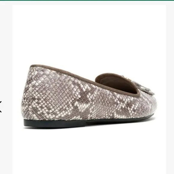 NEW Hush Puppies Sadie Tan Snake Print Flats 9.5 Wide