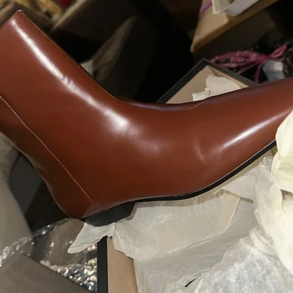 New J crew Square-toe ankle boots in spazzolato leather