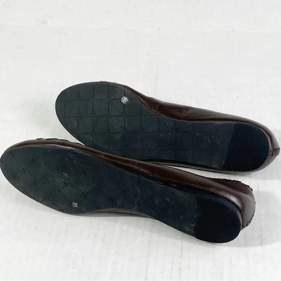 NEW Jack Rogers Waverly Leather Ballet Flats Brown 9