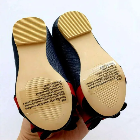 New Janie &amp; Jack 4 Bow Leather Dress Flats Baby Mary Janes Holiday Fancy NWT