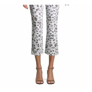 NEW JOE'S JEANS leopard print bootcut crop denim jeans in multicolor