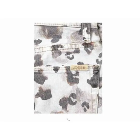 NEW JOE'S JEANS leopard print bootcut crop denim jeans in multicolor