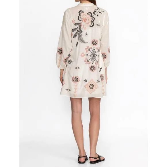 NEW JOHNNY WAS button yoke field dress in olinda stripe