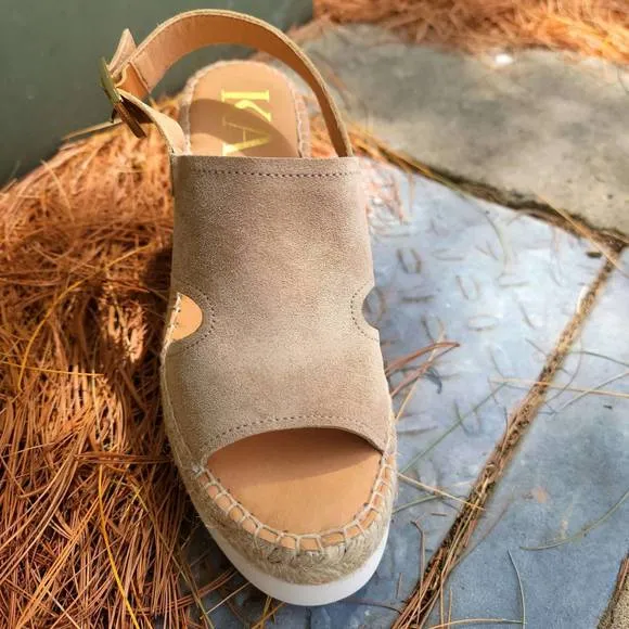 NEW KANNA espadrille wedge in nude