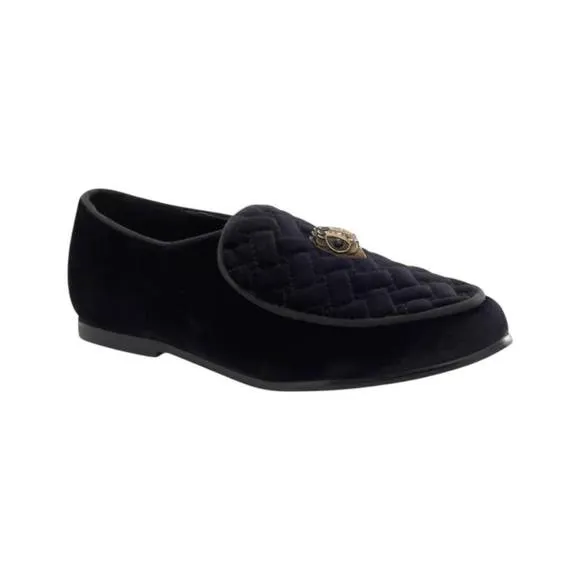 NEW KURT GEIGER boy's hugh eagle drench loafers in black