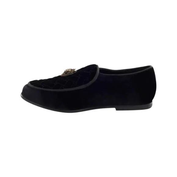 NEW KURT GEIGER boy's hugh eagle drench loafers in black