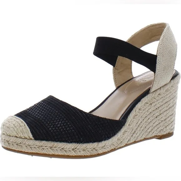 New Lauren Ralph Lauren Pearle  wedges ankle strap espadrille heels size 10 🌹