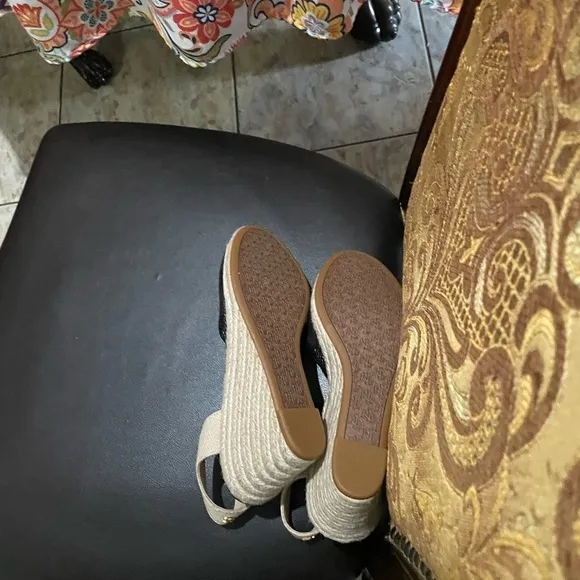 New Lauren Ralph Lauren Pearle  wedges ankle strap espadrille heels size 10 🌹