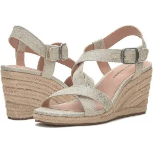 NEW Lucky Brand Mytila Espadrille Sandals Women's Size 10  M Wedge Natural Gold