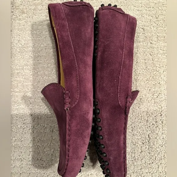 NEW M. GEMI Felize Italian Purple  Suede flats Loafers Moccasins size US 9.5