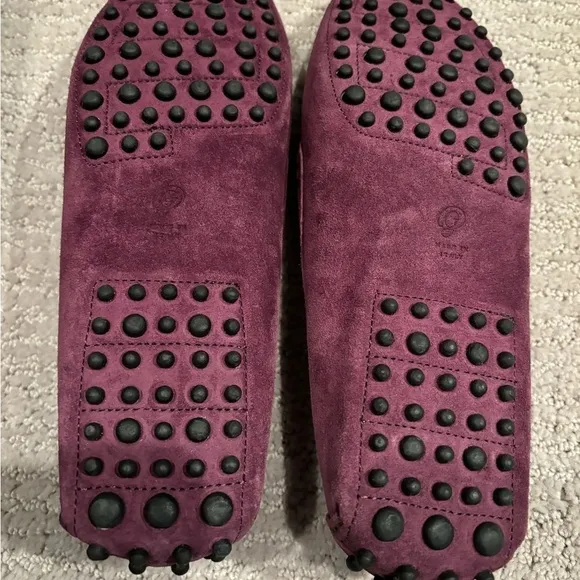 NEW M. GEMI Felize Italian Purple  Suede flats Loafers Moccasins size US 9.5