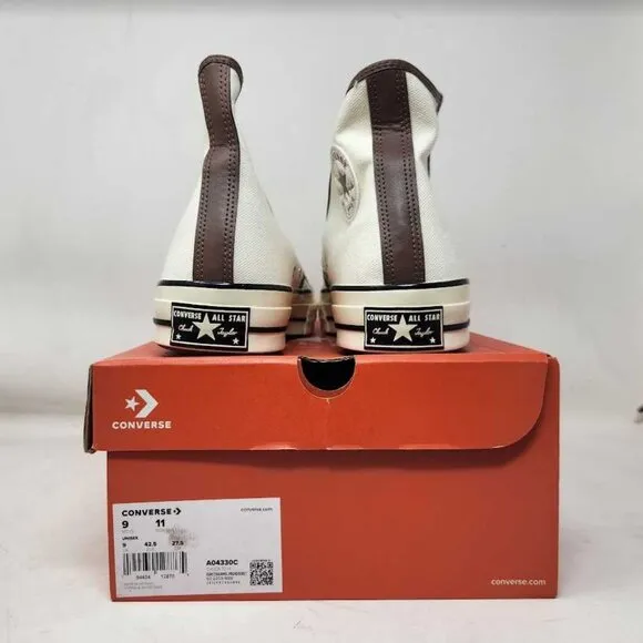 New men's 9 Converse Chuck 70 Hi Heavyweight Canvas shoes Egret Squirrel Friend