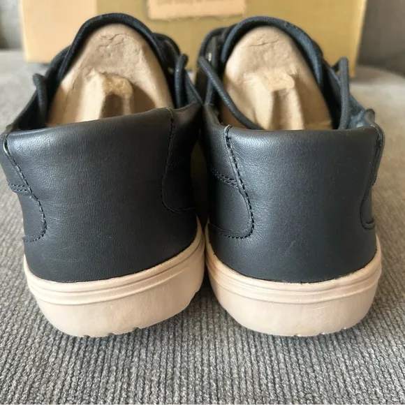 New! Men’s LEMS “MARINER” Navy Blue LEATHER Minimalist Zero Drop Boat Shoes sz 9