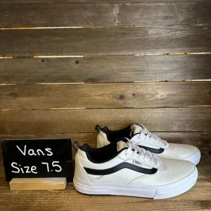 New Mens Vans Kyle Walker Pro Old Skool White Leather Sneakers Shoes Size 7.5 M‎