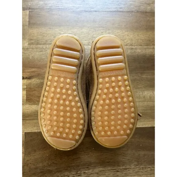 NEW Minnetonka Kilty Hardsole Dusty Brown Suede Leather Moccasins Boho 7